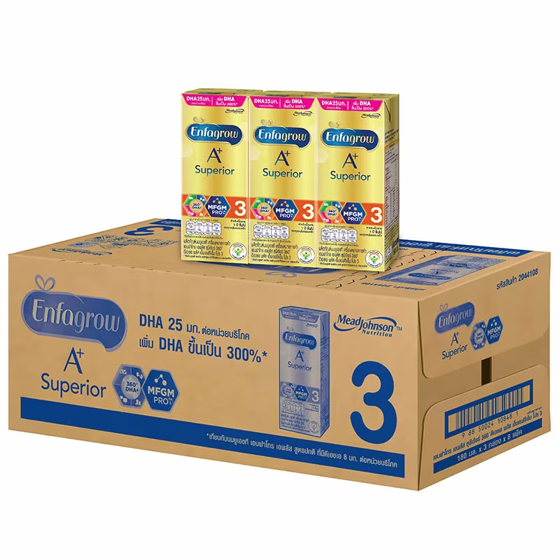 นมUHT เอนฟาโกร เอพลัส ซุพีเรียร์ enfagrow A+ superior รสจืด แพ็ค24กล่อง