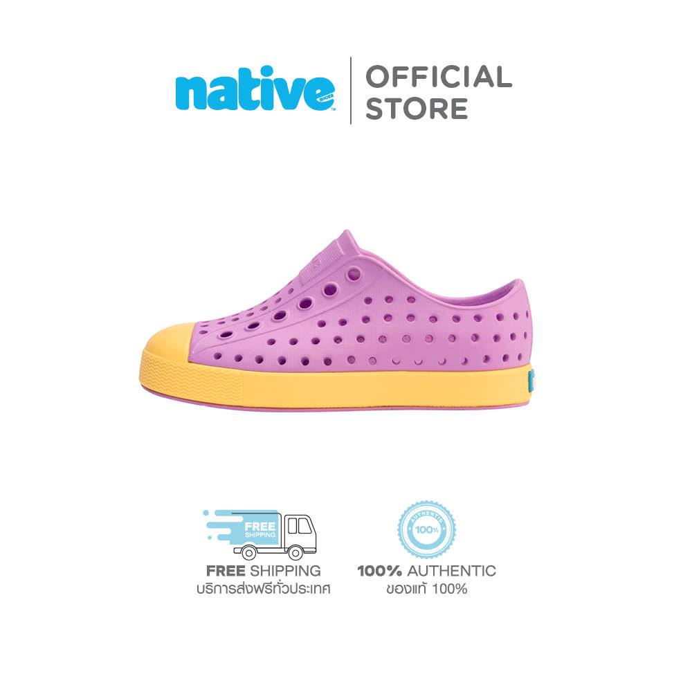 Native รองเท้ากันน้ำเด็กโต EVA รุ่น Jefferson Chillberry Pink/Pineapple Yellow