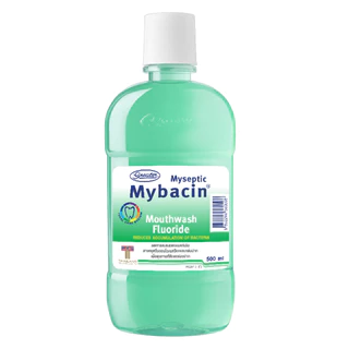 น้ำยาบ้วนปาก สูตรฟลูออไรด์ สูตรผสมฟลูออไรด์ ป้องกันฟันผุ ขนาด 500มล. MyBacin