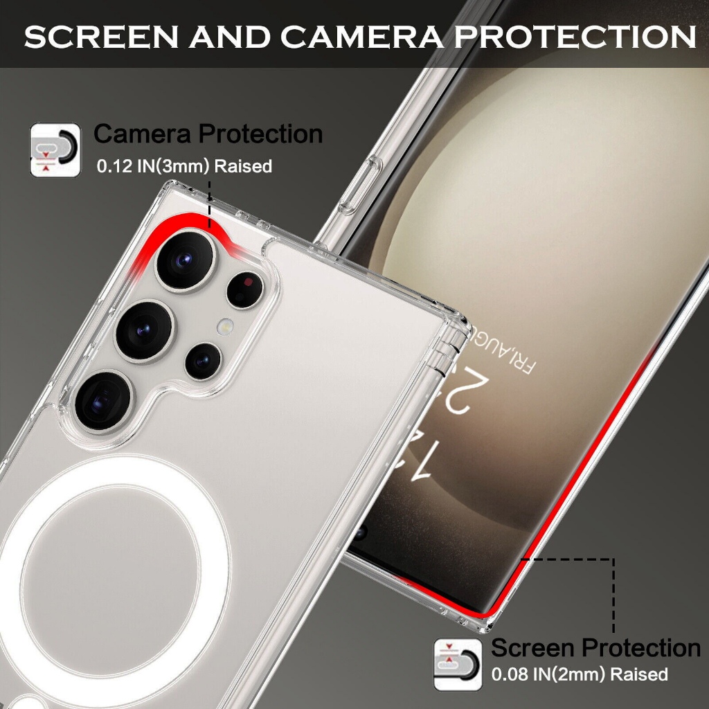 เคสแม่เหล็ก เคสใส Samsung S25 Ultra / S24 Ultra / S23 Ultra / S22 Ultra เคสกันกระแทก S25Ultra / S24Ultra Magnetic case - รูปที่ 4