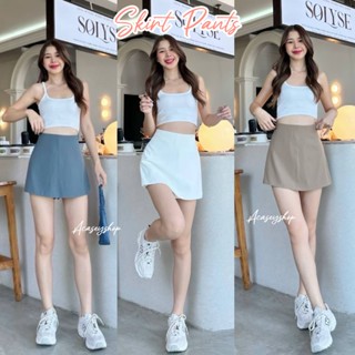 Acasey กางเกงขาสั้น กางเกงกระโปรง ผ้าลิลลี่ ทรงสวย ใส่สบาย ไ…