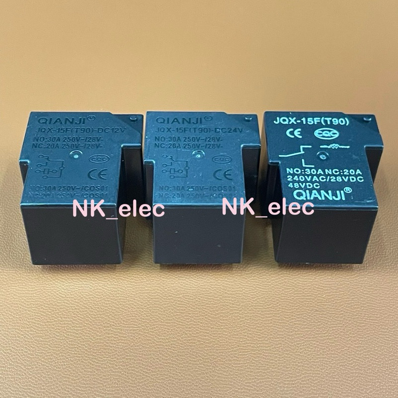 JQX-15F(T90) รีเรย์ 12VDC 24VDC 48VDC 6 ขา ราคาต่อ 1 ชิ้น พร้อมส่งในไทย