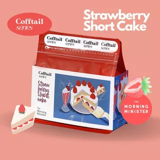 Strawberry Shortcake Coffee Bean - เมล็ดกาแฟหมักกลิ่นสตรอเบอร์รี่ช็อตเค้ก Cofftail Series ขนาด 250 กรัม