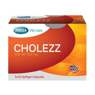 Mega We Care Cholezz (Krill Oil 500 มก.) ขนาด 30 แคปซูล ผลิต…