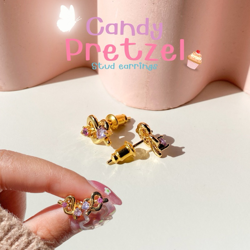 Thelucy Candy pretzel earrings 🥨🍇🍒🫐🌷