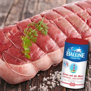 ลา บาเลน เกลือทะเลเม็ดหยาบ เสริมไอโอดีน 500 กรัม (ขวดแดง) La Baleine Coarse Iodised Sea Salt 500g.