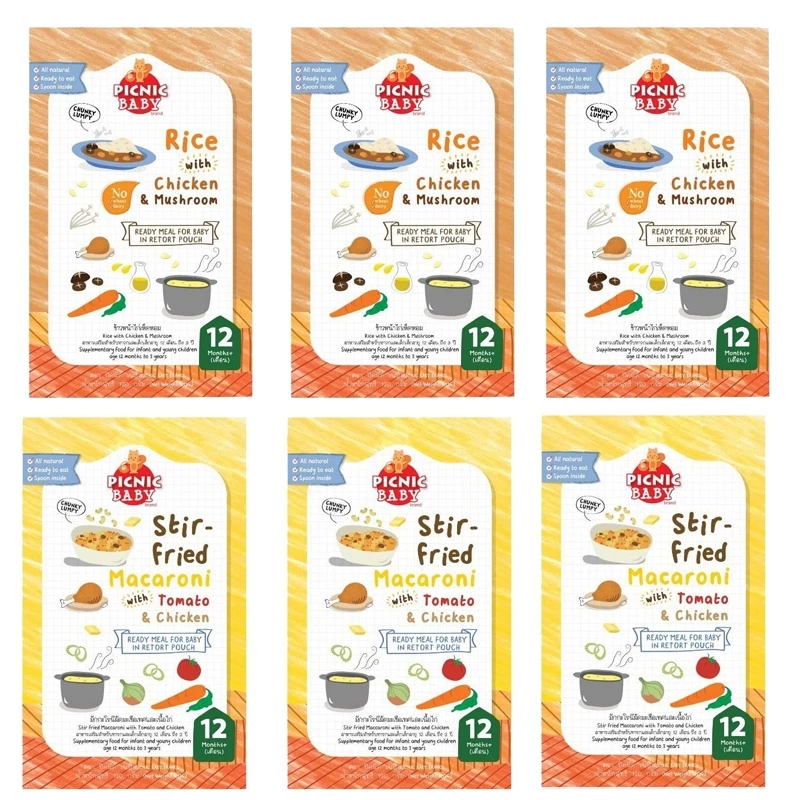 ซื้อ6แถม1!! Picnic Baby สูตร 12เดือน คละ2รสชาติ x 6 กล่อง