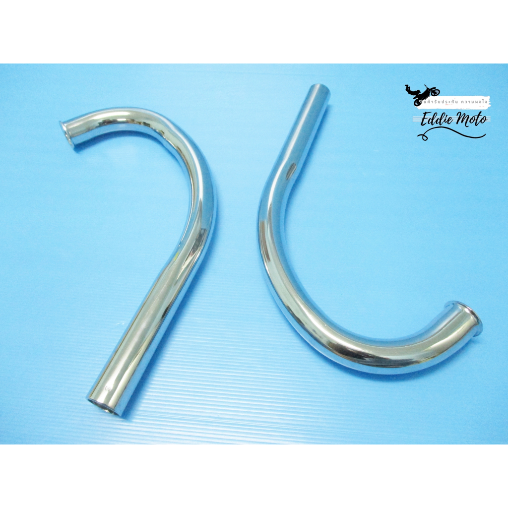 EXHAUST HEADER PIPE "CHROME" SET Fit For HONDA C95 C92 CD125 // คอท่อไอเสีย เหล็กชุบโครเมี่ยม