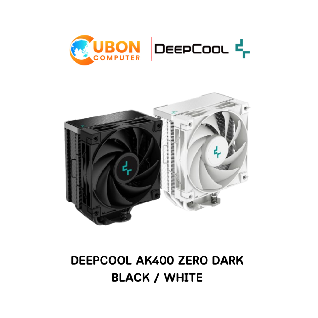 CPU COOLER (พัดลมซีพียู) DEEPCOOL AK400 ZERO DARK / WHITE  ประกันศูนย์ 3 ปี