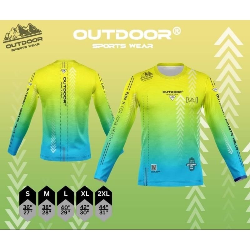 เสื้อ แขนยาว Outdoor SPORT WEAR ผ้าโพลีเอสเตอร์ หนานุ่ม ใส่สบาย กันร้อน  S M L XL 2XL เสื้อยืด T-shirt กันแดด มอไซน์