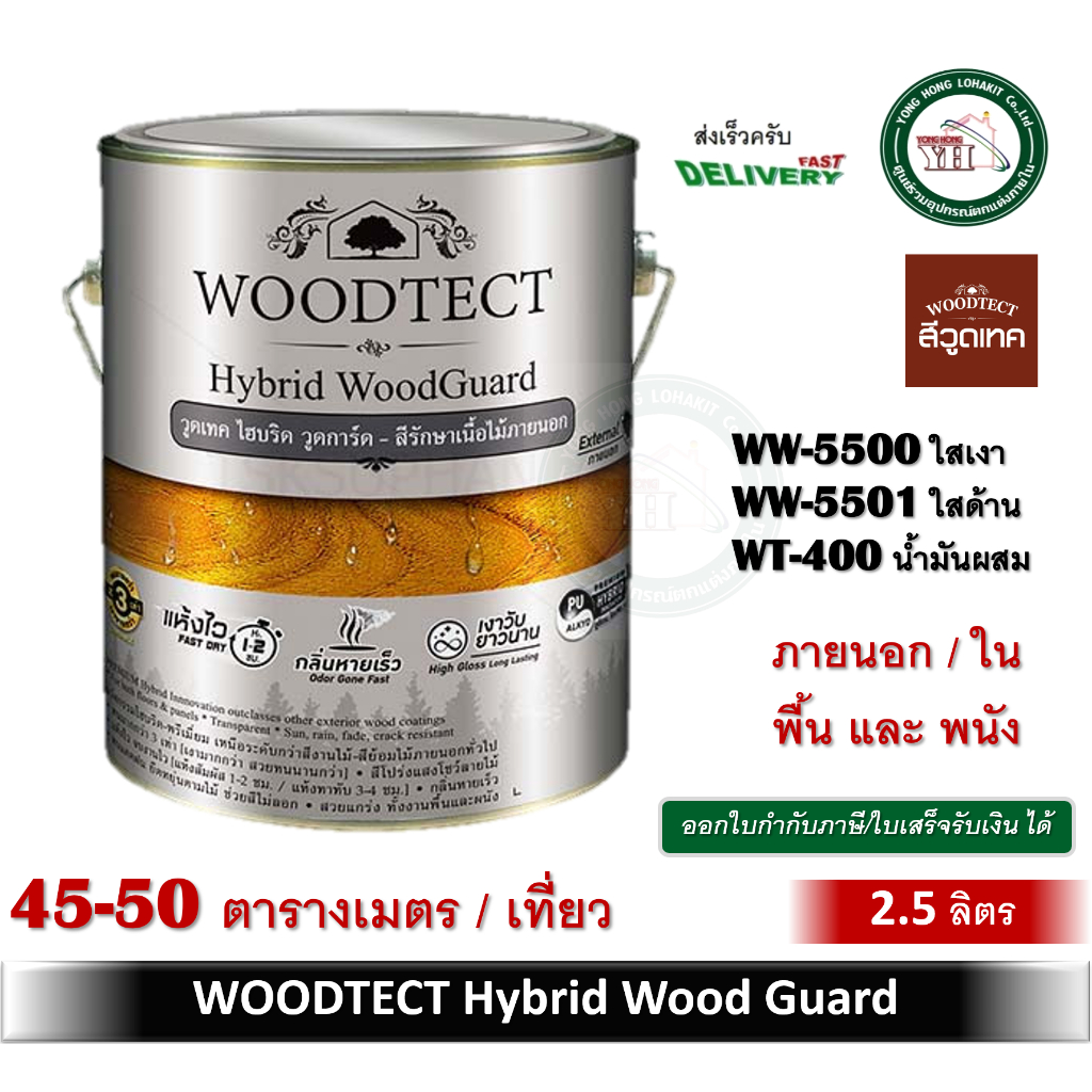 วูดเทค ไฮบริด-วูดการ์ด สีย้อมไม้ สีทาไม้ สีทาพื้น-พนัง WOODTECT Hybrid-WoodGuard Hybrid-Urethane WW-