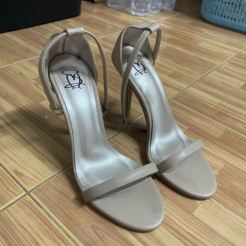 รองเท้าไปงานแต่ง แบรนด์ MSCHOO Ella Heels  Taupe