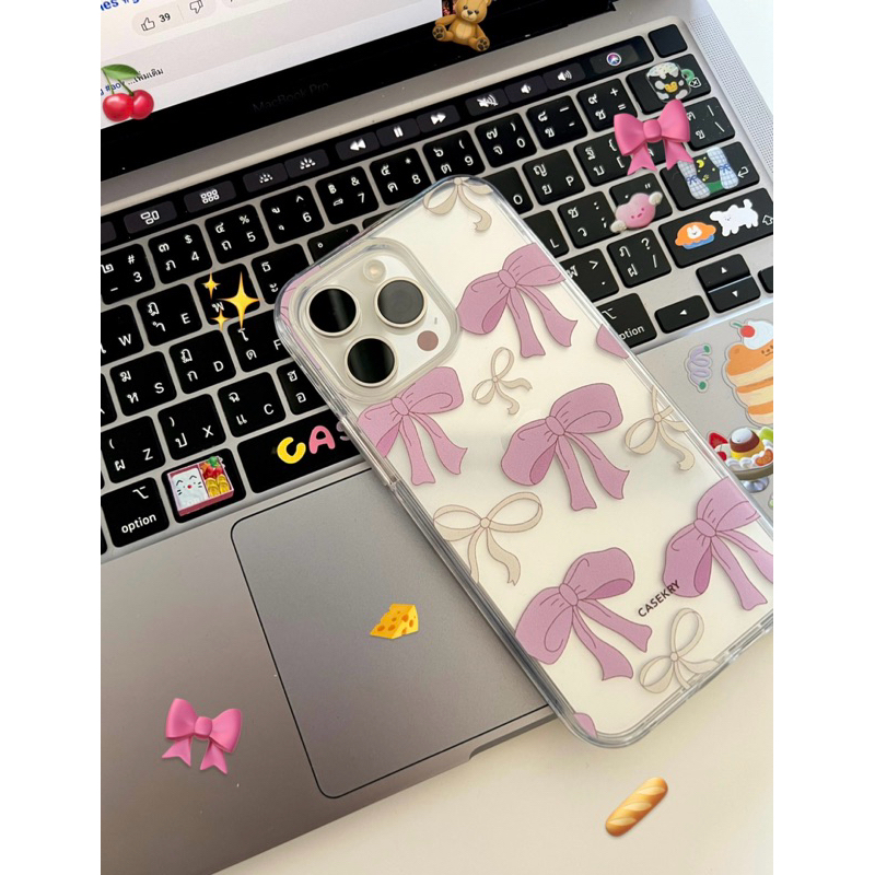 hello ribbon rose pastel claer case dual gaurd2ชั้น สกรีนตามออเดอร์น๊า สั่งได้เลยค้าบ