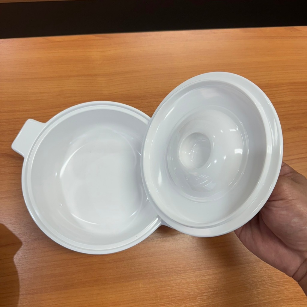 SB Melamine ชามมีฝาเมลามีน ถ้วยข้าวต้ม ชามกลมมีฝาเมลามีน โถใส่หอมเจียว ชามคนไข้โรงพยาบาล 6-7 นิ้ว BL988 - รูปที่ 7