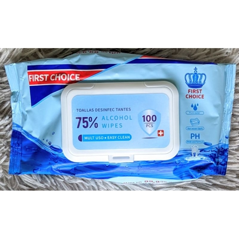 ทิชชู่เปียก แอลกอฮอล์ 75% 100 แผ่น 🌟3 ห่อ 82 บาท🌟 1 ห่อ 28 บาท