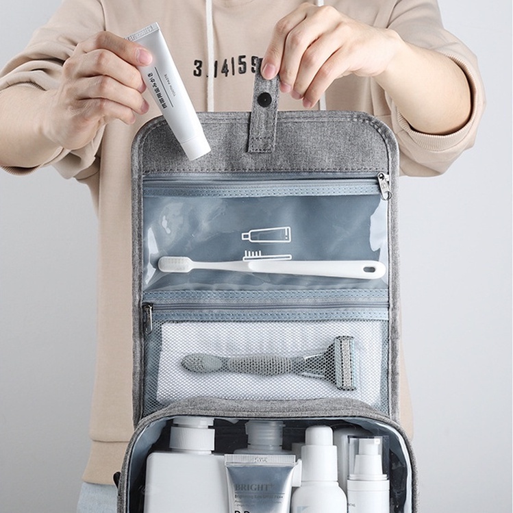 Simple healthCare  กระเป๋าใส่อุปกรณ์อาบน้ำ กระเป๋าใส่เครื่องสำอางแขวนได้  shower bag สำหรับพกพา กันน้ำ จัดระเบียบเดินทาง
