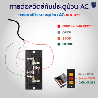 สวิตช์ 3 ปุ่ม ประตูม้วน สั่งงานผ่านมือถือ Touch Switch for Rolling Shutter Motor WIFI 2.4G ใช้สำหรับ เปิด-ปิด ประตูม้วน