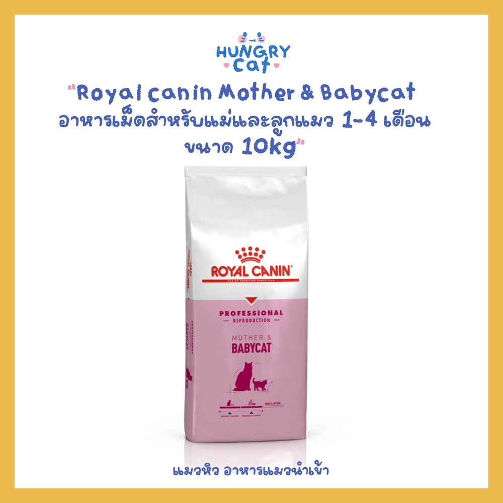 [พร้อมส่ง ] Royal canin Mother & Babycat อาหารเม็ดสำหรับแม่และลูกแมว 1-4 เดือน ขนาด 10kg | แมวหิว
