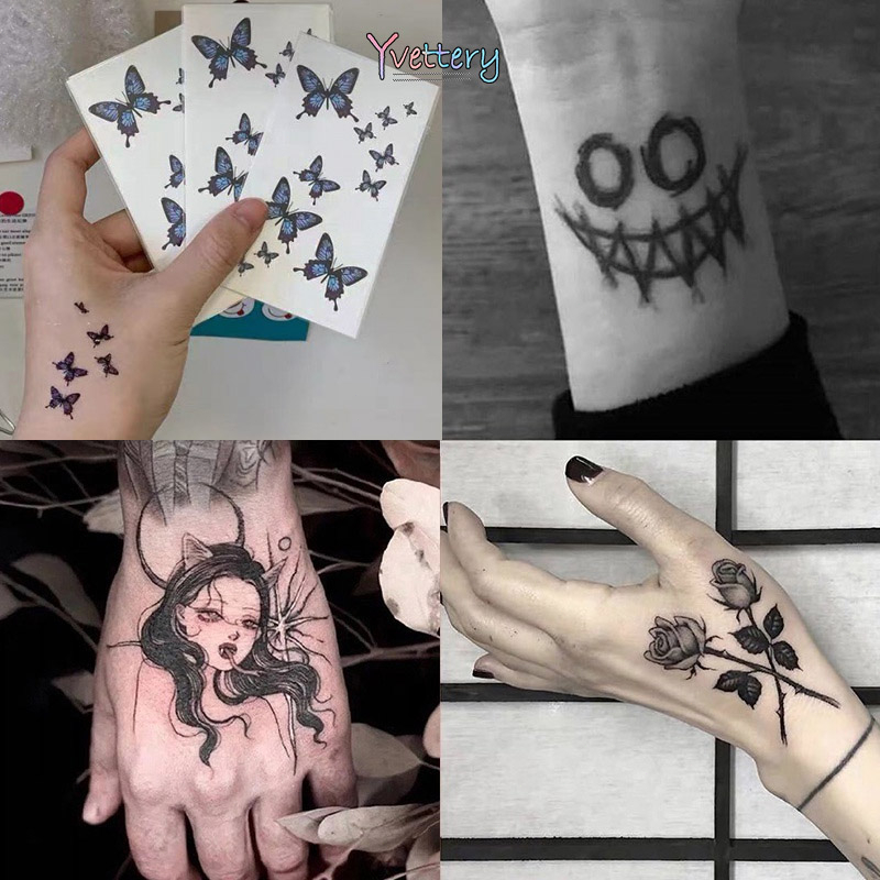 ร้านค้าไทย🔥1บาทรอยสักสติ๊กเกอร์กึ่งถาวรกันน้ำเลือกลายได้เอวศิลปะบนเรือนร่างสุดเซ็กซี่สําหรับผู้ชายและผู้หญิง.COD