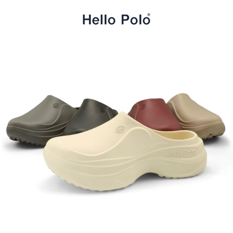 🇹🇭พร้อมส่ง NEW Hello Polo รองเท้าเปิดส้น สูง3.6CM ใส่สบาย