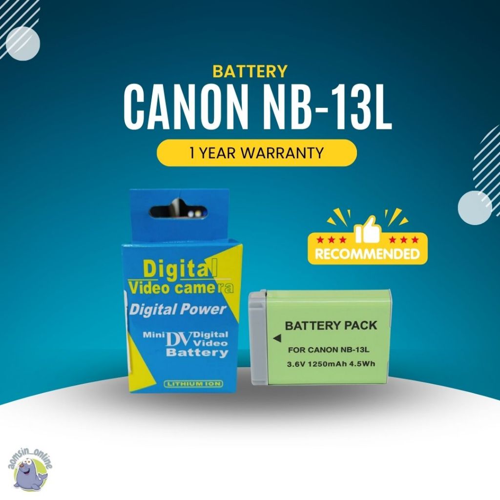 [ประกันแบต 1 ปี] แบตกล้อง Canon NB13L NB-13L Battery Pack Canon NB13L NB-13L (0019)
