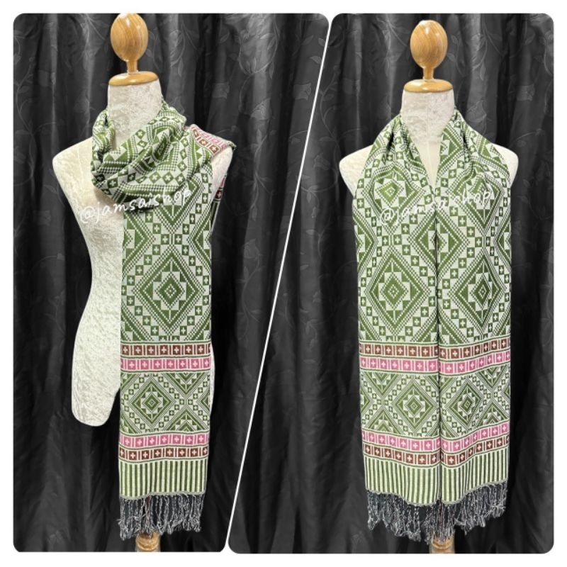 ผ้าพันคอผ้าคลุมไหล่ ลายขิต - รูปที่ 7