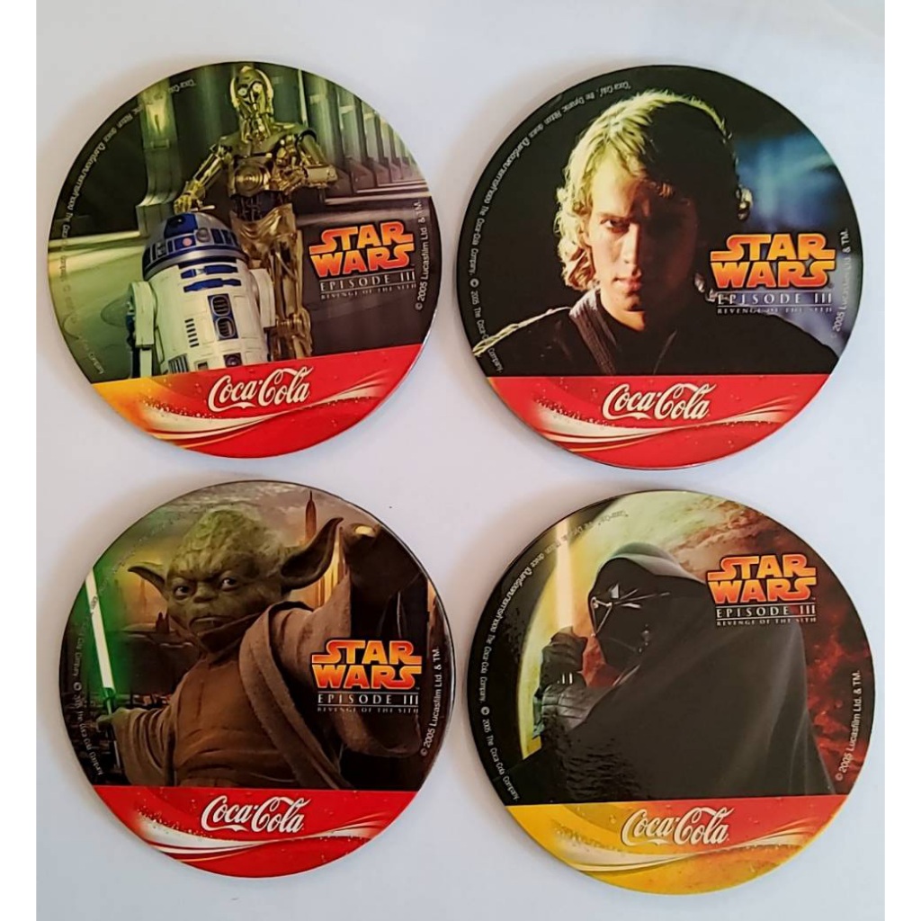 แผ่นรองแก้ว Coca-Cola Star Wars Episode III ของสะสมหายาก จากภาพยนต์
