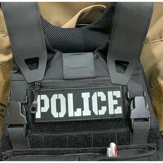 ป้ายPOLICEติดเสื้อเกราะ