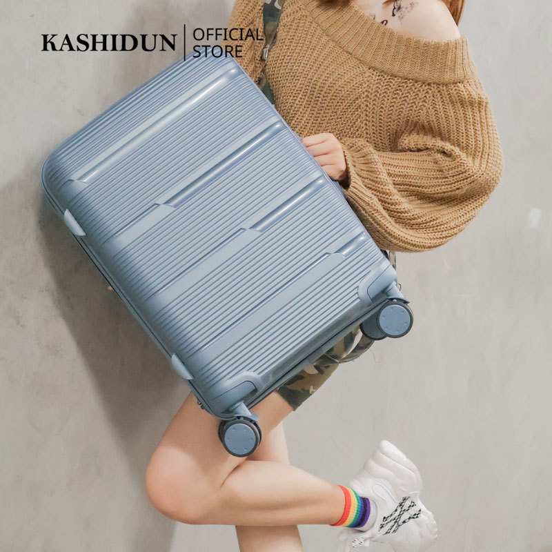 Kashidun กระเป๋าเดินทางล้อลาก  รุ่น T17 ขนาด 20 24 และ 28 นิ้ว วัสดุ PP 100% บิดและงอได้ ยืดหยุ่นสูง