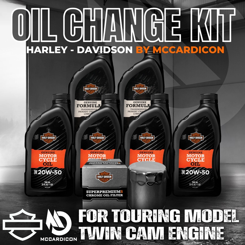 ชุดเปลี่ยนถ่าย น้ำมันเครื่อง (Oil Change Kit) สำหรับ ฮาเลย์ เดวิดสัน ทัวร์ริ่ง *แถมโอริง*