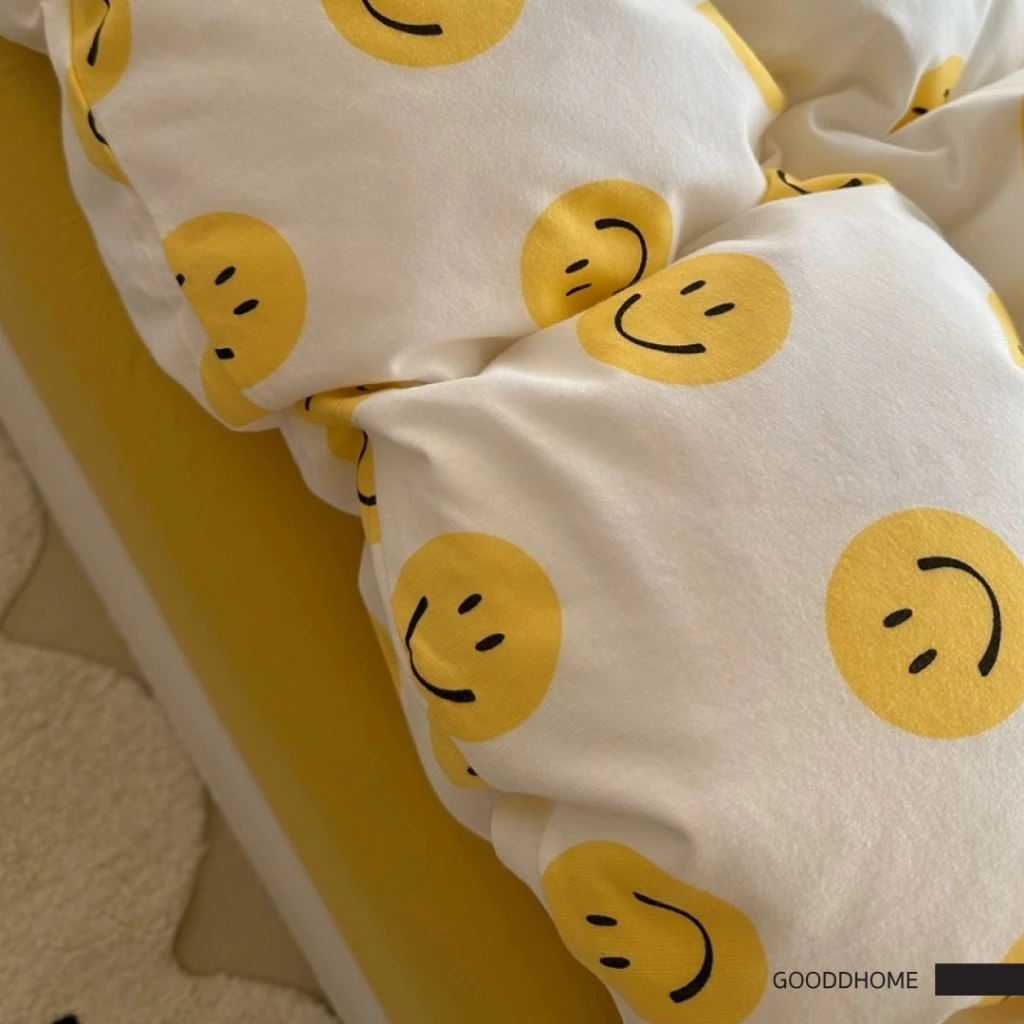 New ผ้าปูที่นอนลายน้องSmile มีให้ครบชุด ฝ้ายแท้ ยิ่งซีกยิ่งนิ่ม  มีให้ครบ 3 ขนาด 3.5 | 5 | 6 ft thumbnail 6