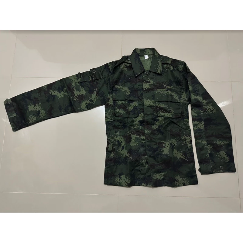 เสื้อแขนยาวลายพรางดิจิตอล เสื้อฝึกลายพรางดิจิตอล #ใส่ทำงาน ใส่เที่ยวป่า ใส่กันแดด