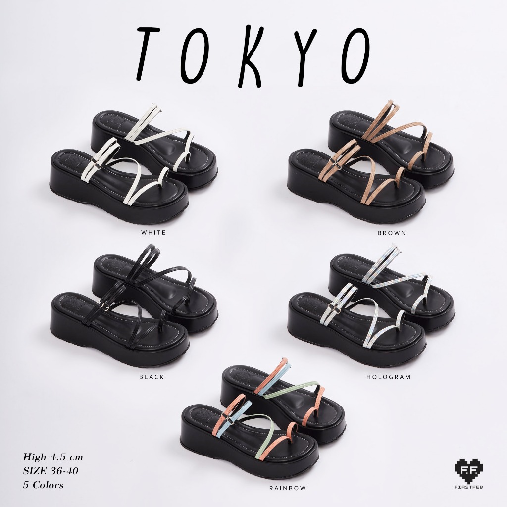 TOKYO✨ส้นตึกสายเล็ก สูง 4.5 cm สวย ชิค เท่!
