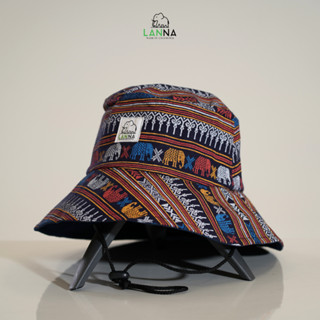 หมวกผ้าฝ้าย หมวกช้างไทยล้านนา ทรงบักเก็ตน่ารัก ผ้าเมืองเชียง…