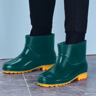 LHfashion จัดส่งเร็วทันใจ รองเท้าบูท ข้อสั้นใส่สบายง่ายต่อกา…