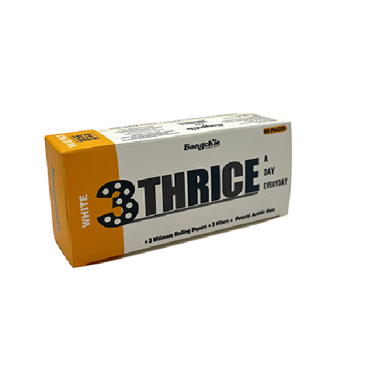 ฟอกขาววันละสามครั้ง (สีขาว) | กล่อง 50 X 3=150 แผ่น Thrice A Day Bleached (White) | Box of 50 X 3=150 Sheets