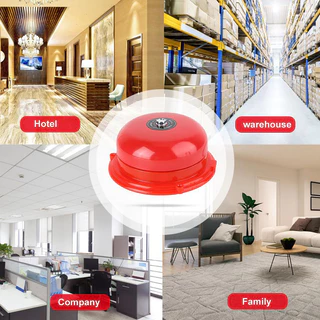 กระดิ่ง กระดิ่งไฟฟ้า รุ่น Alarm Bell 220v ฉุกเฉินกลมแดง กระดิ่ง กระดิ่งสัญญาณเตือน 4" 6" 8" ใช้คู่กับสวิทซ์