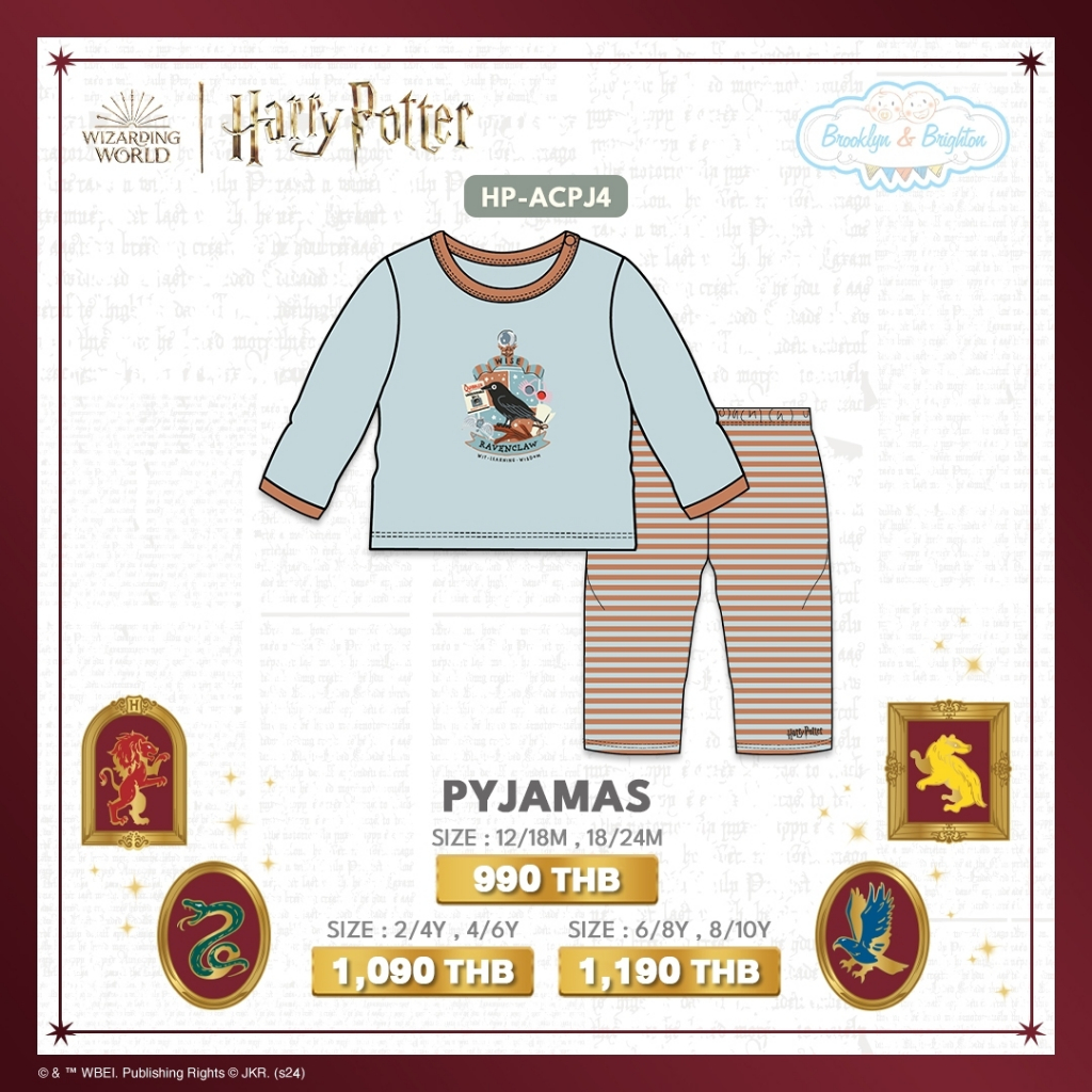 Harry Potter Arts  Crafts ชุดแฮร์รี่พอตเตอร์ - Pyjamas (12/18M - 8/10Y)
