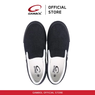 GAMBOL แกมโบล รองเท้าผ้าใบยีนส์สลิปออนชายหญิง รุ่น GB82134 Size 40-44