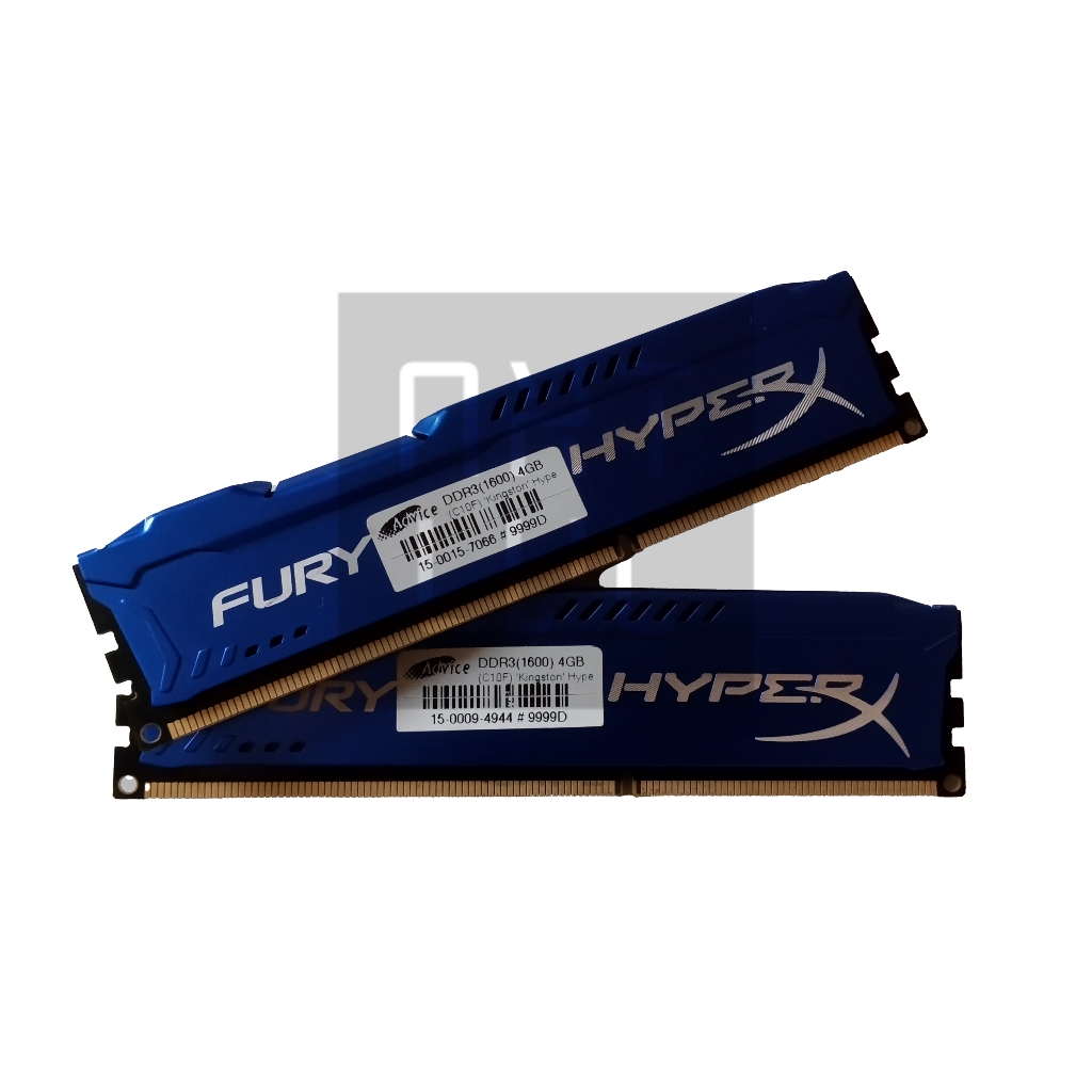 RAM DDR3(1600) 8GB (4GBx2) Kingston Hyper-X FURY (HX316C10F/4) แรมมือสอง