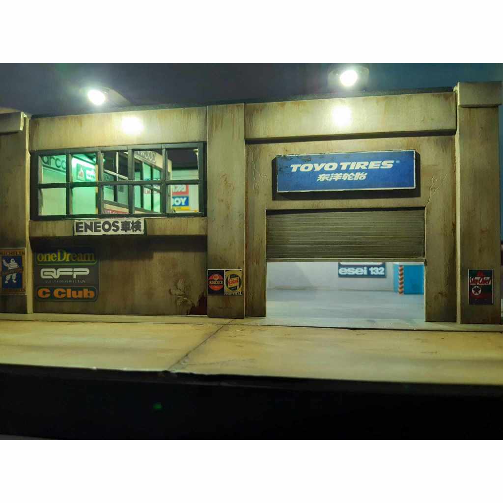 Diorama scale 1/64 ฉากเล่นกับรถ 1/64