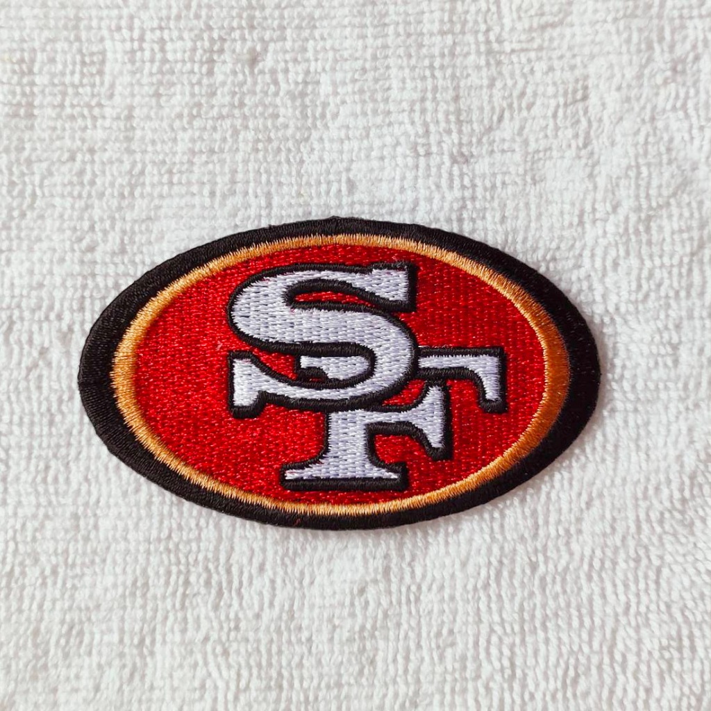 อาร์มติดเสื้อ อาร์ม ตัวรีด ตัวรีดติดเสื้อ กีฬา อเมริกันฟุตบอล ทีม NFL SF San Francisco 49ers American Football Patch