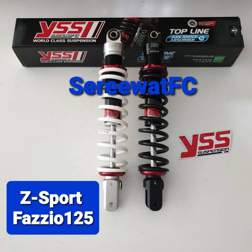 โช้คหลัง YSS Yamaha Fazzio Fazzio125 ปี 22&gt;  Z-Sport ยาว 320 มิล ของแท้ 1 ตัว
