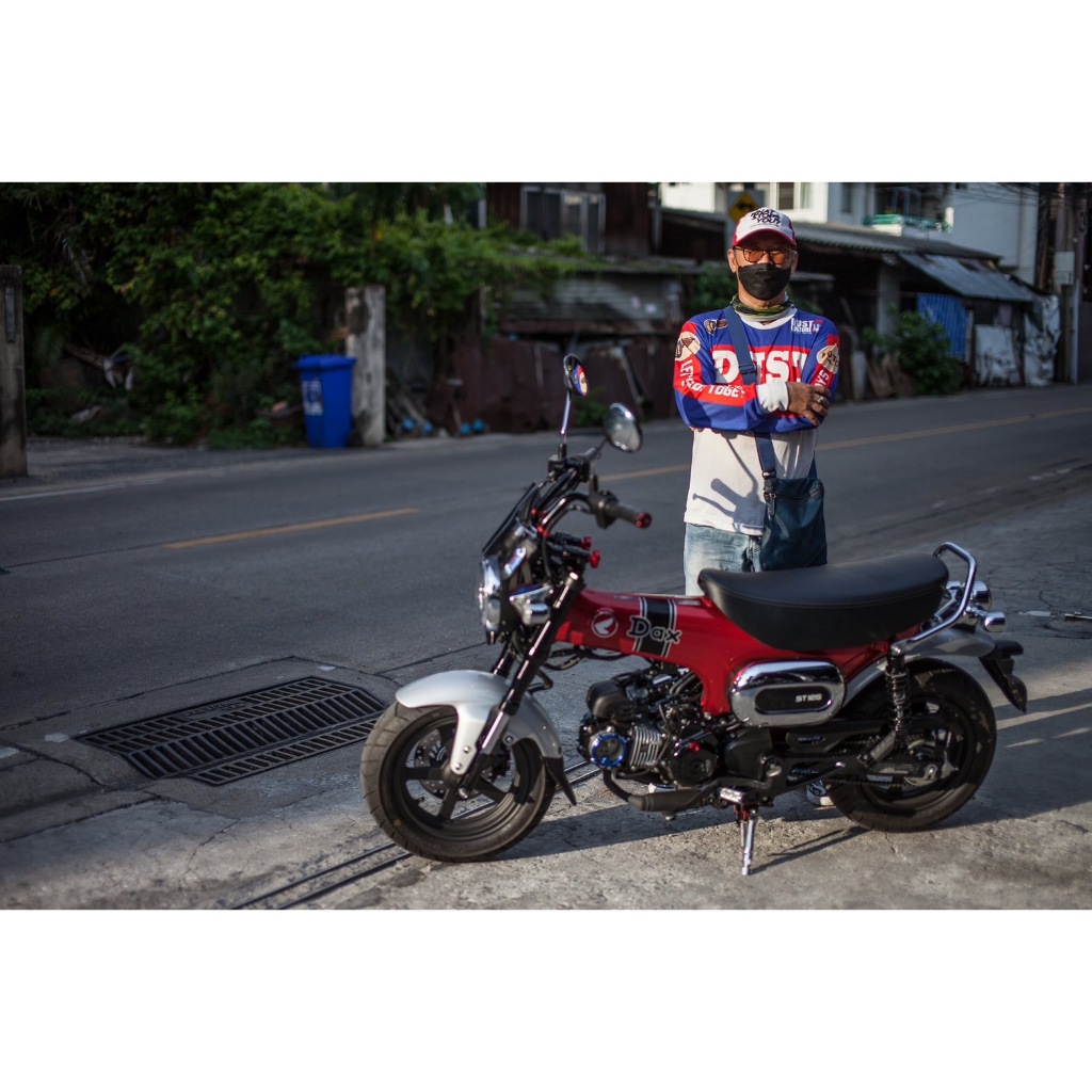 โช๊คหลังOKD  DAX125 รุ่น Advance Plus ( ใส่Daxได้ทุกรุ่น ไม่ติดท่อ ไม่ต้องรองแหวน )  Honda DAX125/da