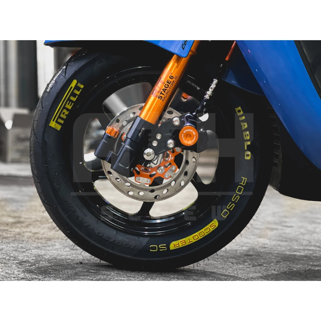 จานเบรคแต่ง จานดิส น้าคม รูเฉียง 190mm และ 220mm สำหรับ Honda Giorno 125 thumbnail 7