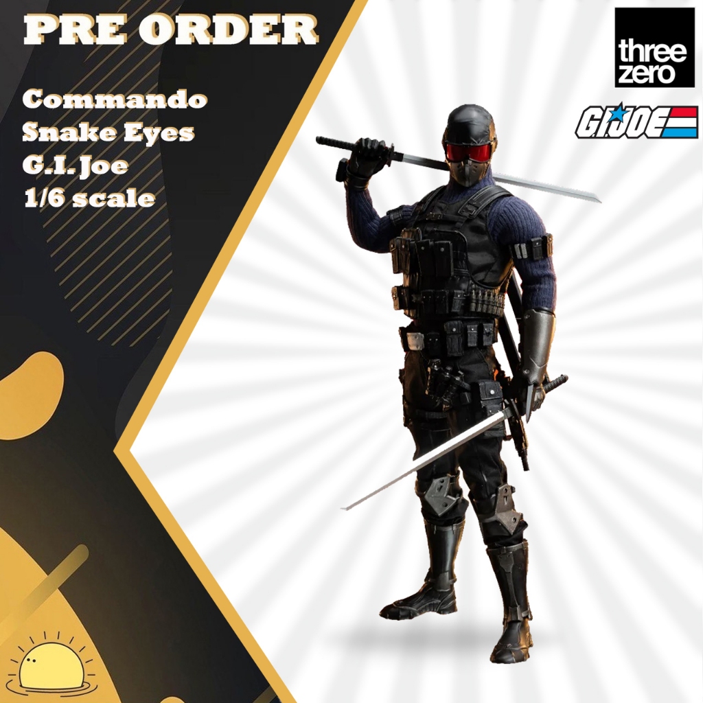 Pre-Order threeZero x G.I.JOE FigZero : Commando Snake Eyes 1/6 scale