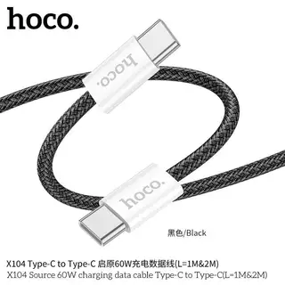 HOCO X104 สายชาร์จเร็ว สีพาสเทล Type-C to Type-C จ่ายไฟ PD 60W ยาว 1 เมตร / 2 เมตร สายชาร์จ TC to TC hc1