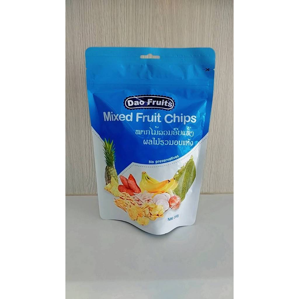 ผลไม้รวมอบแห้ง200กรัม Dao Fruits (Mixed Fruit Chips)