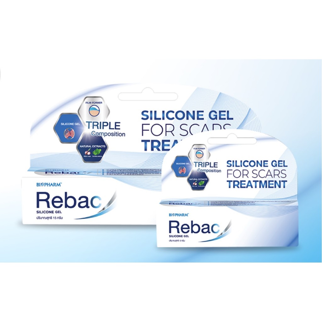 Biopharm Rebac รีแบค ซิลิโคนเจล เจลลดรอยแผลเป็น