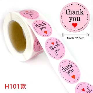 สติกเกอร์วงกลม ลวดลายน่ารัก ติดของอเนกประสงค์ (1 ม้วน 500 ดวง)